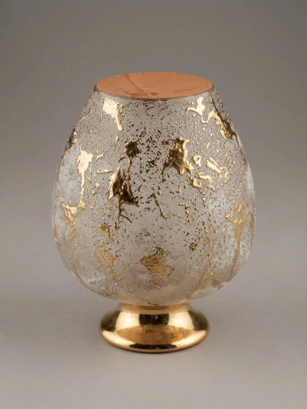 Luster Gold Textured Ceramic Vase - Home Accents